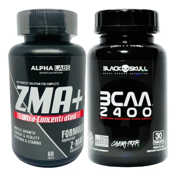 Combo Crescer Músculos Rápido (mais Ganho Seco) Bcaa + Zma Sabor Sem Sabor Foto 1