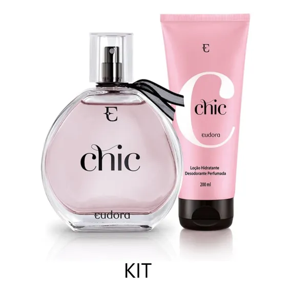 Combo Eudora Chic Colônia 95  Hidratante 200  Eudora Foto 1