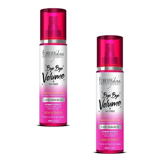 Combo Fluido Termoativado Bye Bye Volume Forever Liss 200ml Foto 1