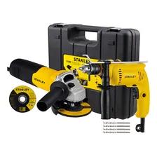 Combo Furadeira Impacto + Esmerilhadeira Shg6070ka Stanley 220V Foto  mini 1