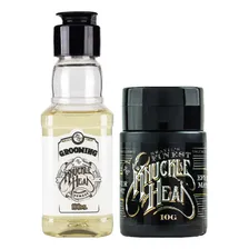 Combo Grooming Modelador + Pomada Em P贸 Cabelos Knucklehead Foto mini 1
