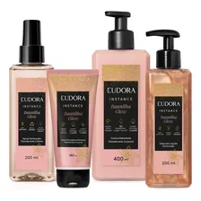 Combo Instance Baunilha Glow: Desodorante Colônia Spray Perfumado 2OOml + Creme Desodorante Hidratante Corporal 400ml + Loção Iluminadora 180ml + Sabonete Líquido 200ml Foto  mini 1