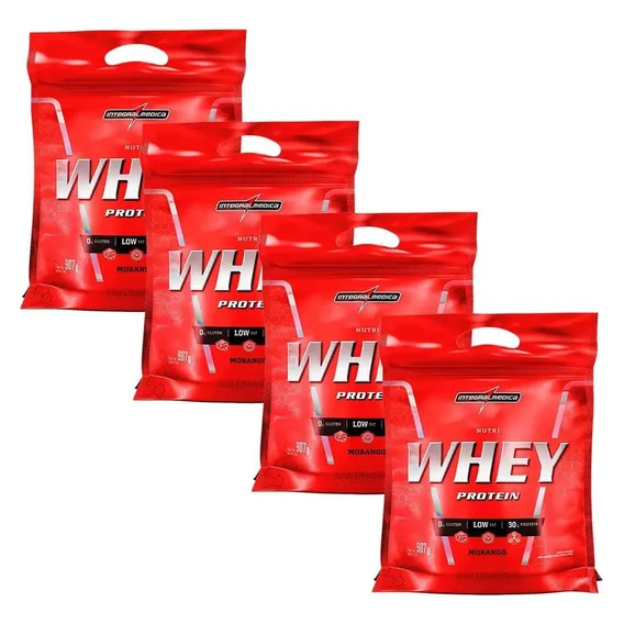 Combo / Kit 4x Nutri Whey Baunilha 907g - Integralmédica Foto 1