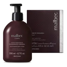 Combo Malbec: Hidratante Desodorante 200ml + Sabonete Em Bar Foto mini 1