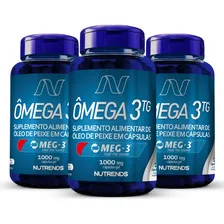 Combo Ômega 3 Óleo De Peixe 1000mg Nutrends 360 Cápsulas Sabor Sem Sabor Foto mini 1