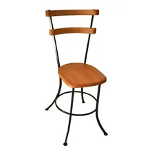 Combo Mesa Rustica Tampo 60 Cm E 3 Cadeiras Ferro Cor Preto Foto mini 3