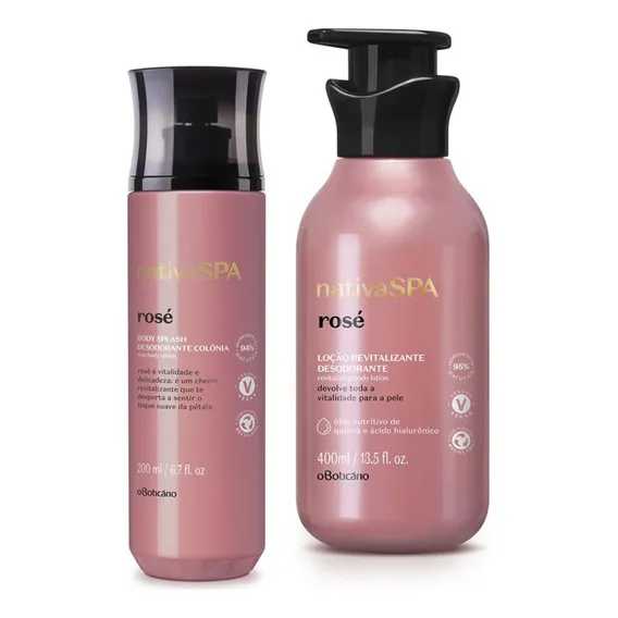 Combo Nativa Spa Rosé : Loção 400ml + Body Splash Foto 1