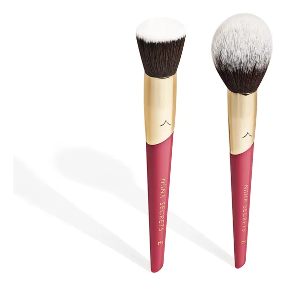 Combo Niina Secrets: Pincel Para Base + Pincel Para Pó Foto 1