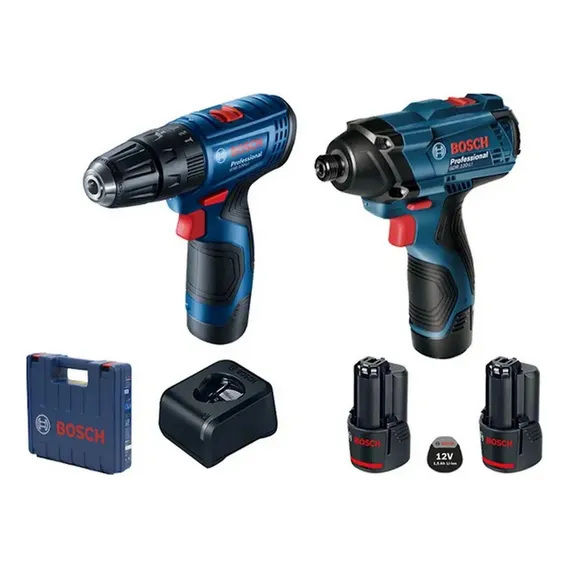 Combo Parafusadeira Furadeira+chave Impacto 12v Bivolt Bosch Foto 1