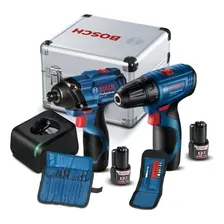 Combo Parafusadeira Gsr120li Chave Impacto Gdr120li Bosch 06019G80E3 Azul Foto mini 2