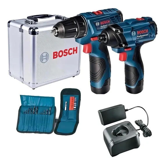 Combo Parafusadeira Gsr120li Chave Impacto Gdr120li Bosch 06019G80E3 Azul Foto 1