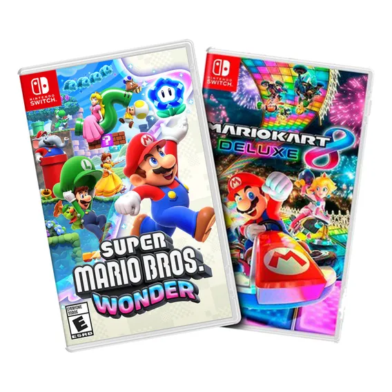 Combo Super Mario Bros Wonder E Mario Kart 8 Deluxe Switch Foto 1
