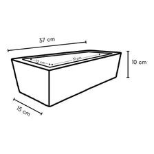 Combo Suporte + Vaso Floreira Para Plantas Jardim Vertical Cor Cinza Liso Foto mini  3