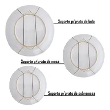 Combo Suportes/ganchos Mola Pratos Decorativos Parede Cor Mesa Foto mini 3