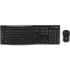 Combo Teclado E Mouse Sem Fio Logitech Mk270 Preto Foto mini 1