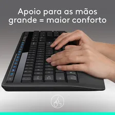 Combo Teclado e Mouse sem fio Logitech MK345 Layout ABNT2 Foto mini 2