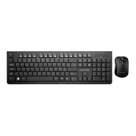 Combo Teclado E Mouse Sem Fio Multilaser Slim Usb - Tc212 Cor do mouse Preto Foto 1