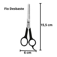 Combo Tesoura Cabelo Fio Laser/desbaste Mundial Flex Foto mini 4