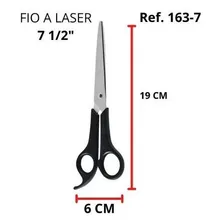 Combo Tesoura Cabelo Fio Laser/desbaste Mundial Flex Foto mini 3