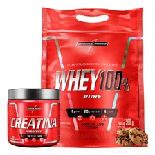 Combo Whey Protein 100% + Creatina 300g Pura Integralmedica Sabor Cookies Foto mini 1