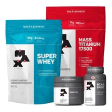 Combo Whey Protein + Bcaa + Creatina + Hipercalórico - Max Sabor Chocolate Foto  mini 1