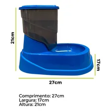 Comedor Cães Gatos Automático Comedouro Alimentador De Ração Foto mini  3