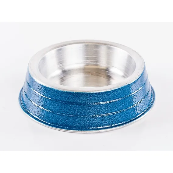 Comedouro AlumÃnio Pesado Nf-pet Cães - Filhote Cor Azul Foto 1