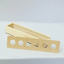 Comedouro Coxo De Madeira Com 6 Furos Para Pássaros Foto mini 4