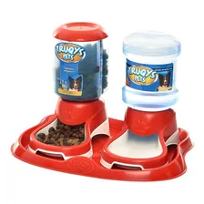 Comedouro Duplo Cachorros Gatos Bebedouro Automático Truqys Foto mini 3