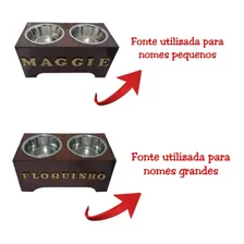 Comedouro P/ Pets Personalizado Elevado Vasilha P/ Cachorros Cor Marrom Foto mini  3