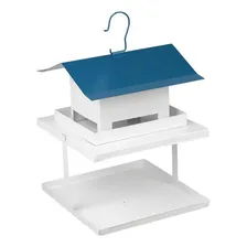 Comedouro Para Pássaros Fruteira E Ração Com4 Fercar Cor Branco telhado cor variada Foto  mini 1