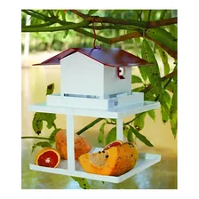 Comedouro Para PÔssaros Fruteira E Ração Com4 Fercar Cor Branco telhado cor variada Foto mini 3