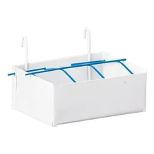Comedouro Pássaros Calopsita Aluminio Branco Foto  mini 1