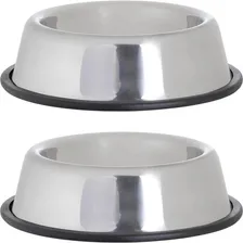 Comedouro Pet Em Aço Inox Tamanho G Cor Prateado 0 Foto  mini 1