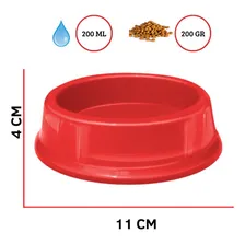 Comedouro Tigela Pote Agua Ração Gatos 200ml Anti Formiga Cor Rosa-chiclete Foto mini  3