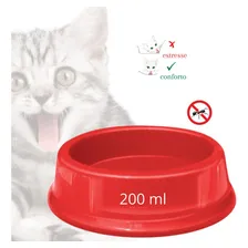 Comedouro Tigela Pote Agua Ração Gatos 200ml Anti Formiga Cor Rosa-chiclete Foto  mini 1