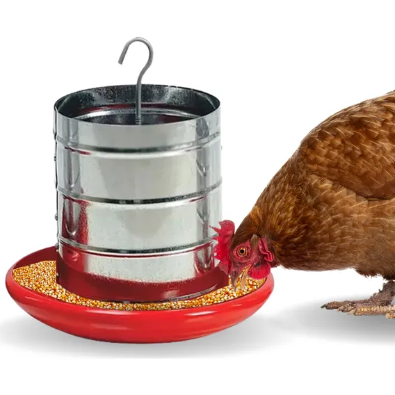 Comedouro Tubolar Para Aves Frangos Pintinhos Galinhas 3kg Foto 1