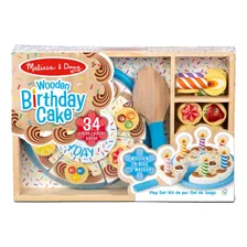 Comidinha Brinquedo Madeira Bolo Aniversário Melissa & Doug Foto mini 1