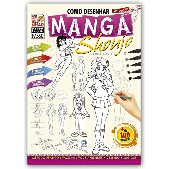 Como Desenhar Mangá Shoujo: Como Desenhar Passo A Passo, De Arthur Garcia. Como Desenhar Passo A Passo Editorial Criativo, Capa Mole Em Português, 2022 Foto 1