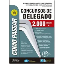 Como Passar Em Concursos De Delegado - 2.000 Questões - Novo Foto mini 1