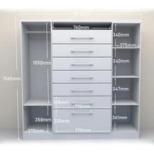 Cômoda J&a Móveis Mega 2 Portas 7 Gavetas Branca Cor Branco Foto mini 4