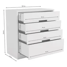 Cômoda Kappesberg 4 Gavetas Branco S824 Foto mini  3