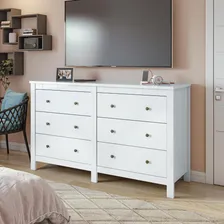 Cômoda Móveis Lopas Maggiore 6 Gavetas Branco Foto mini  3