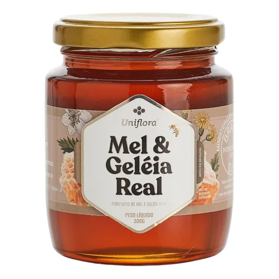 Composto De Mel De Abelha Com Geleia Real 100% Puro 300g Foto 1