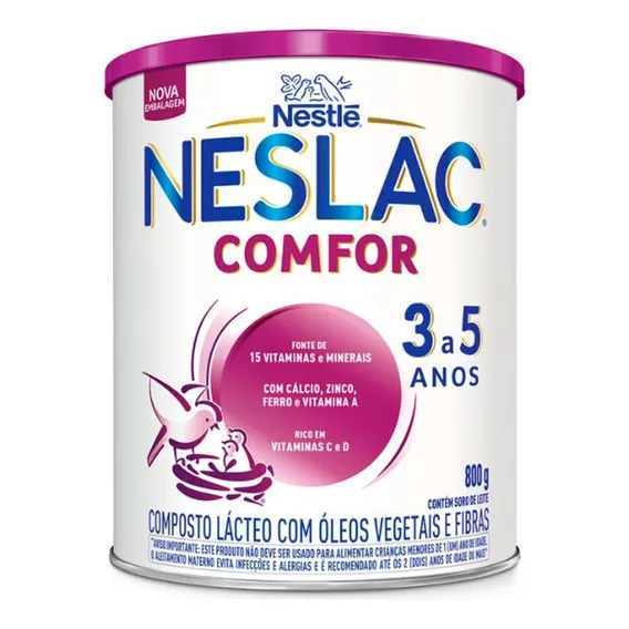 Composto Lácteo Neslac Comfor Lata 800g Foto 1