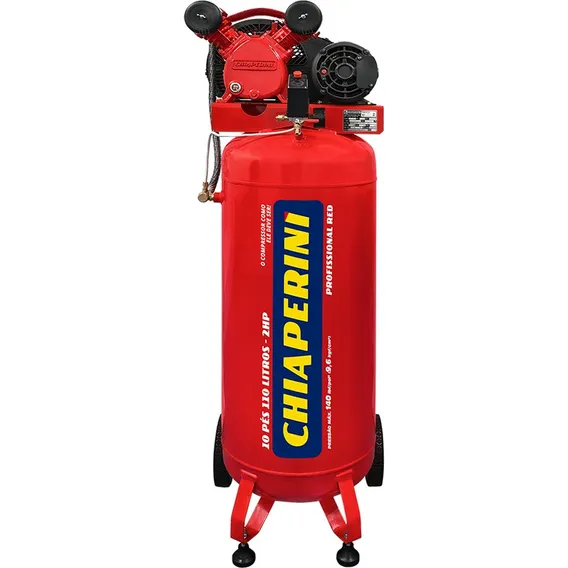 Compressor Ar 10pés 110l Vertical 2hp 110/220v Chiaperini Foto 1