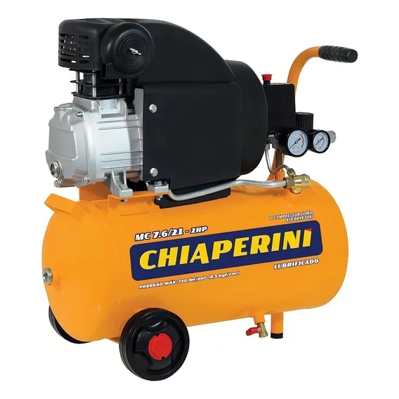 Compressor Ar 7,6 Pés 21l Chiaperini Com Pinador + Kit 110V Foto 1