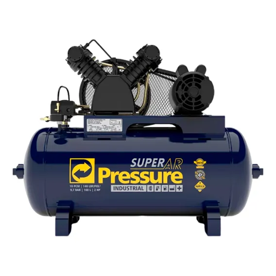 Compressor Ar Industrial 10 Pes 100lts Super Ar Pressure Foto 1
