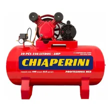 Compressor de ar elétrico Chiaperini Profissional Red 10/150 Red 150L 2hp mono Foto  mini 1
