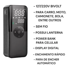 Compressor de ar elétrico portátil Carsun Mini Compressor 127/220V Foto mini 2